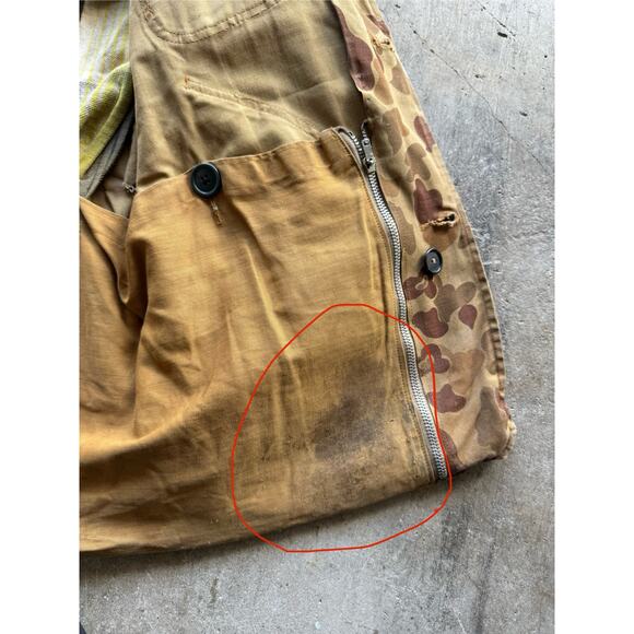 Vintage 1960s Black Sheep Brand Tan Camo Hooded Hunting Jacket Size Large/XL - Picture 11 of 12